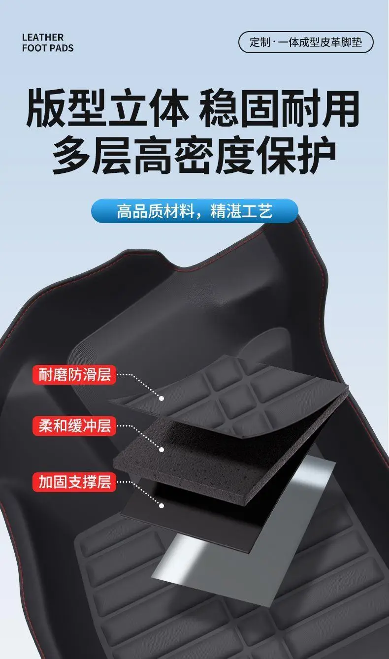 Suitable for Car Floor Mats for Chery Tiggo 3, Tiggo 5, Tiggo 7, Tiggo 8, Single Piece for Driver and Passenger, Waterproof and Wear-Resistant for the Entire Vehicle — feature 28