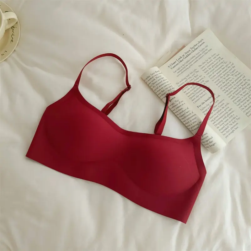 Xiaohongshu Invisible Slimming Seamless Bra for Women, New Thin Style, Minimizes Large Bust, Gathers and Lifts the Bust