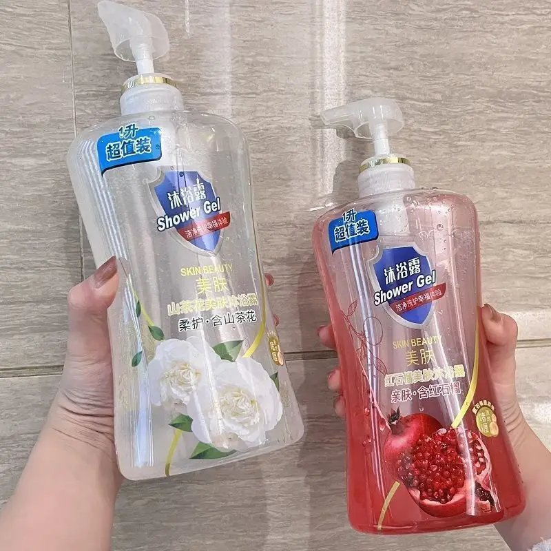 【Direct from Manufacturer】Large Capacity 1000ml Camellia Shower Gel with Red Pomegranate Long-Lasting Fragrance Wholesale