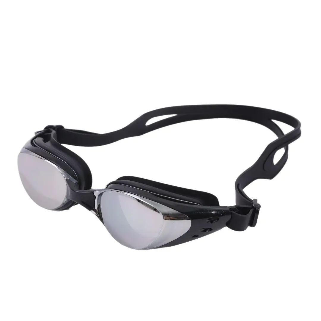 Silicone Electroplated High-Definition Waterproof and Anti-Fog Adult High-Definition Men's and Women's Myopia Large-Frame Swimming Goggles Professional Equipment