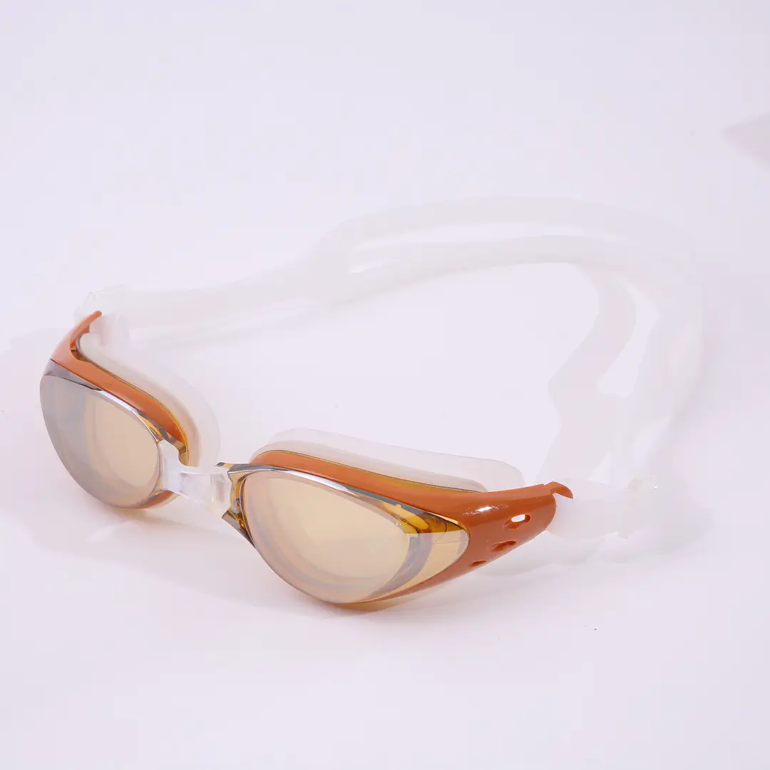 Silicone Electroplated High-Definition Waterproof and Anti-Fog Adult High-Definition Men's and Women's Myopia Large-Frame Swimming Goggles Professional Equipment