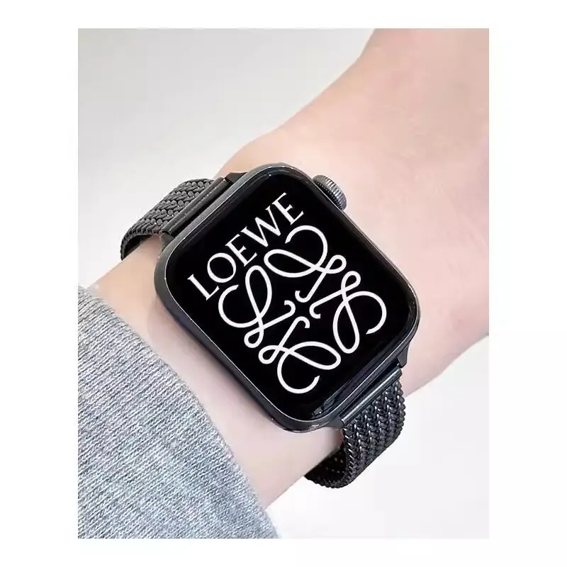 Suitable for Apple Watch Wheat Ear Magnetic Buckle Stainless Steel Apple Watch Strap S10 Advanced Replacement Strap