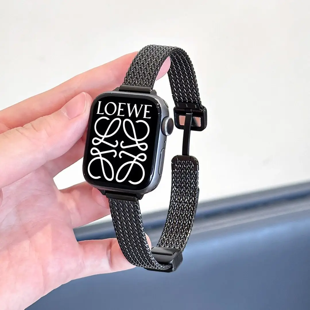 Suitable for Apple Watch Wheat Ear Magnetic Buckle Stainless Steel Apple Watch Strap S10 Advanced Replacement Strap
