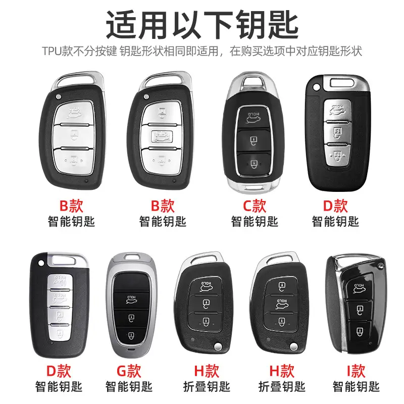 Suitable for Beijing Hyundai Ix35 Car Key Cover, Elantra, Yuen, Festa, Sonata, Ix25, Santa Fe
