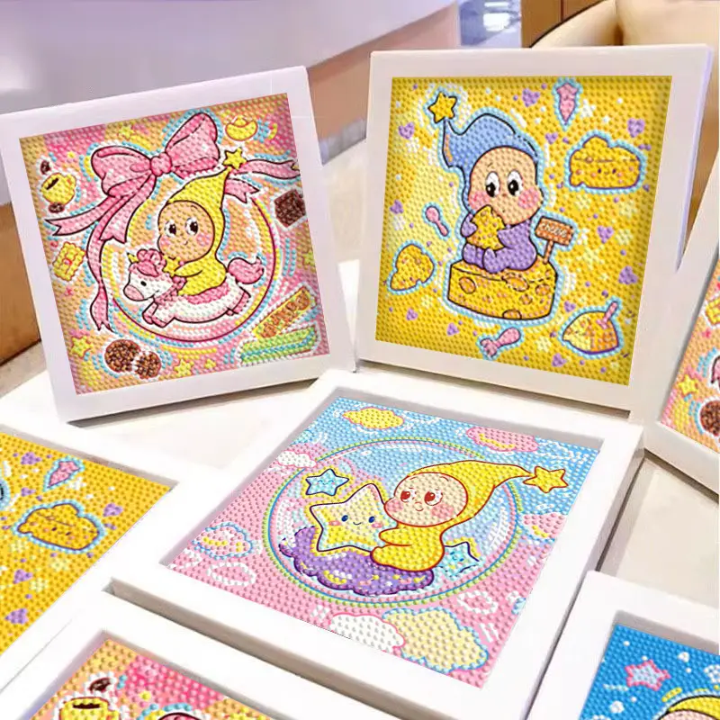 Star People Diamond Painting DIY Handmade Material Package Kidsren's Cartoon Cute Educational Decorative Ornaments with Photo Frame