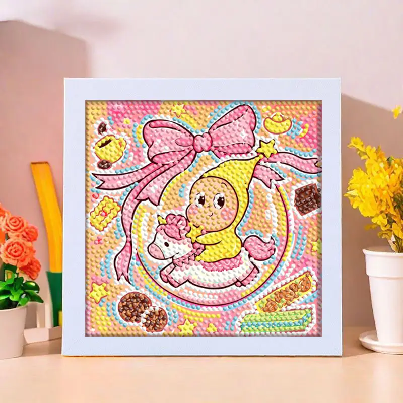 Star People Diamond Painting DIY Handmade Material Package Kidsren's Cartoon Cute Educational Decorative Ornaments with Photo Frame