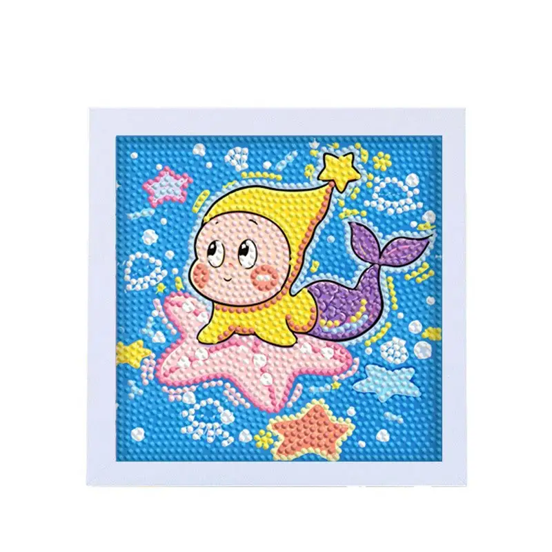 Star People Diamond Painting DIY Handmade Material Package Kidsren's Cartoon Cute Educational Decorative Ornaments with Photo Frame