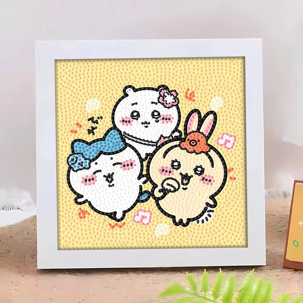 Star People Diamond Painting DIY Handmade Material Package Kidsren's Cartoon Cute Educational Decorative Ornaments with Photo Frame — feature 15