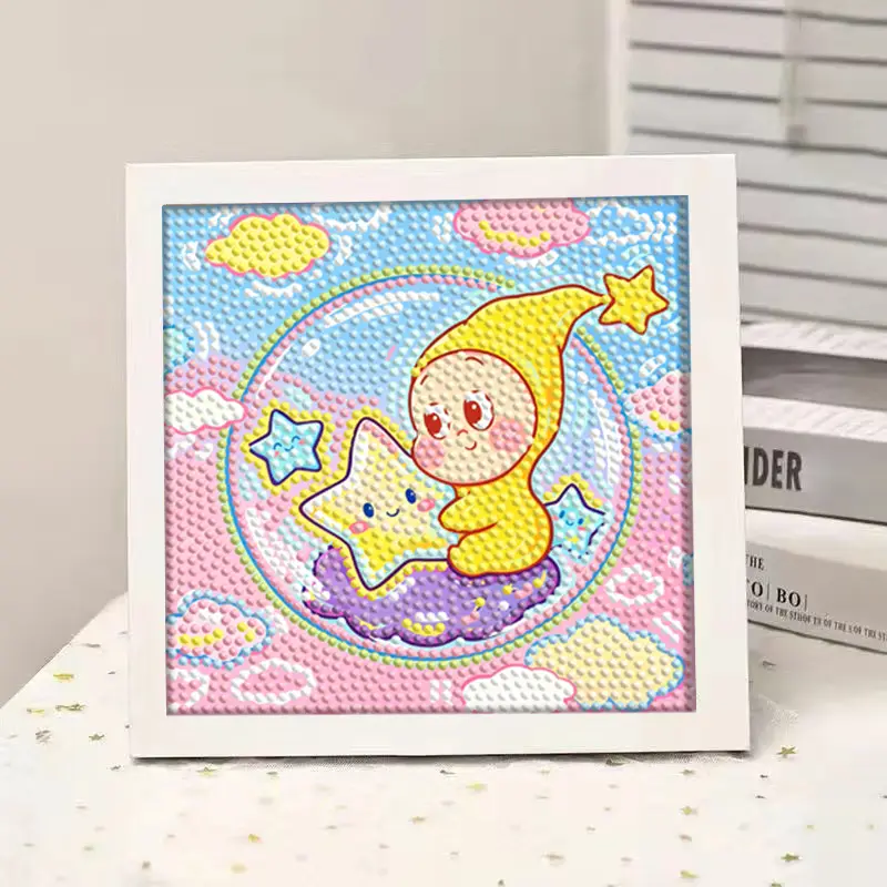 Star People Diamond Painting DIY Handmade Material Package Kidsren's Cartoon Cute Educational Decorative Ornaments with Photo Frame — feature 19