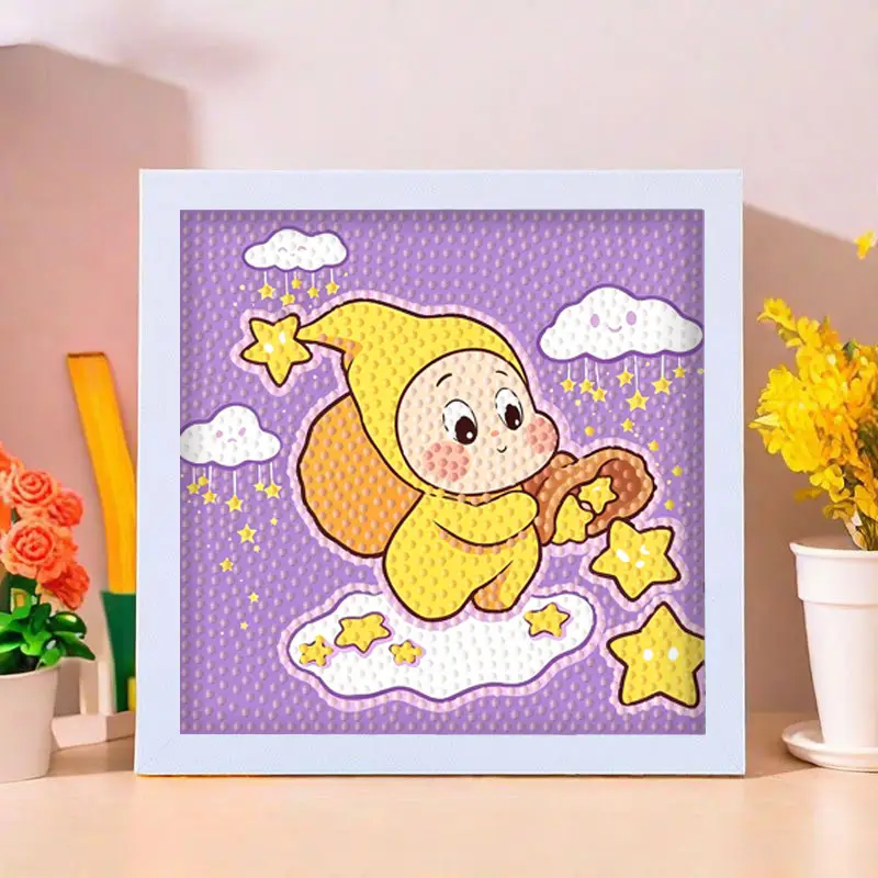 Star People Diamond Painting DIY Handmade Material Package Kidsren's Cartoon Cute Educational Decorative Ornaments with Photo Frame — feature 21