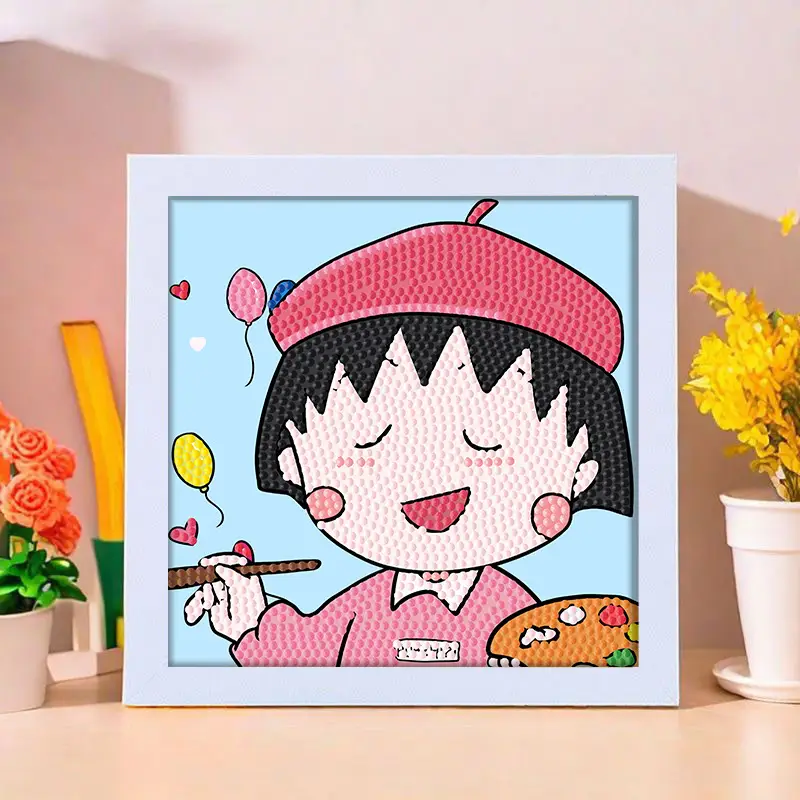 Star People Diamond Painting DIY Handmade Material Package Kidsren's Cartoon Cute Educational Decorative Ornaments with Photo Frame