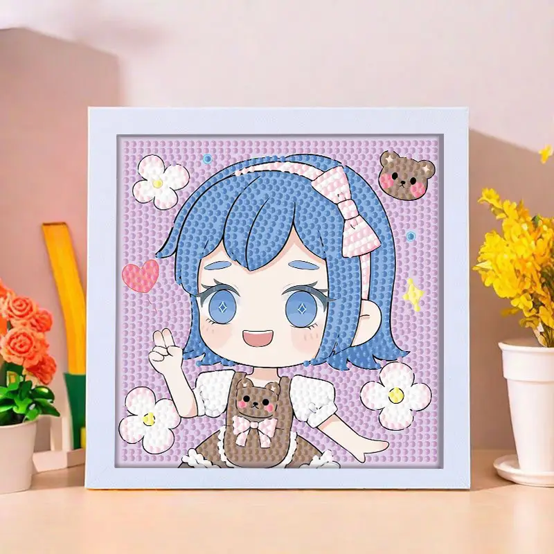 Star People Diamond Painting DIY Handmade Material Package Kidsren's Cartoon Cute Educational Decorative Ornaments with Photo Frame