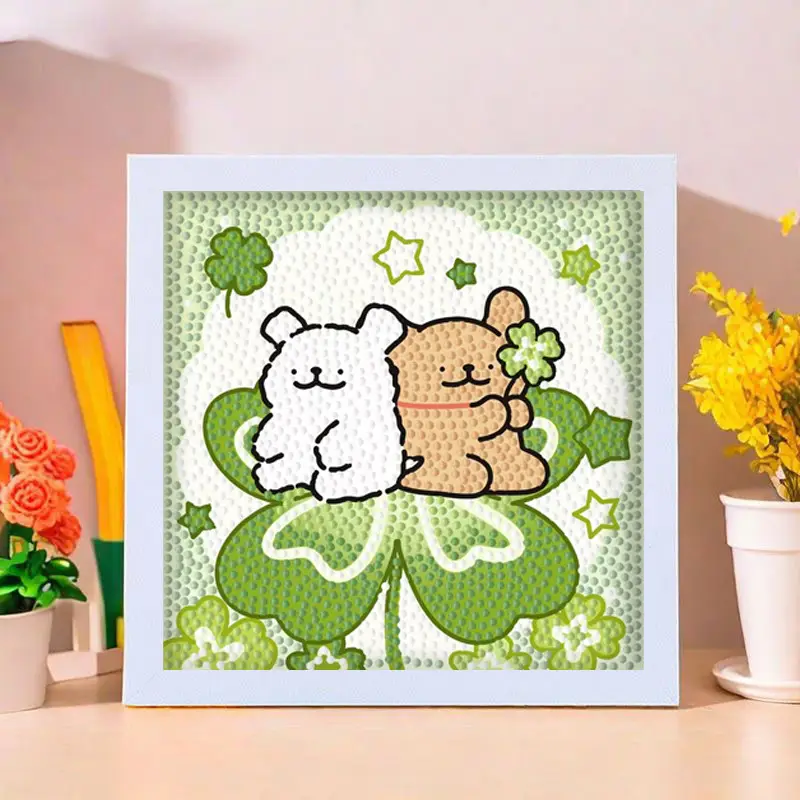 Star People Diamond Painting DIY Handmade Material Package Kidsren's Cartoon Cute Educational Decorative Ornaments with Photo Frame