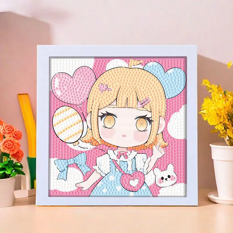 Star People Diamond Painting DIY Handmade Material Package Kidsren's Cartoon Cute Educational Decorative Ornaments with Photo Frame