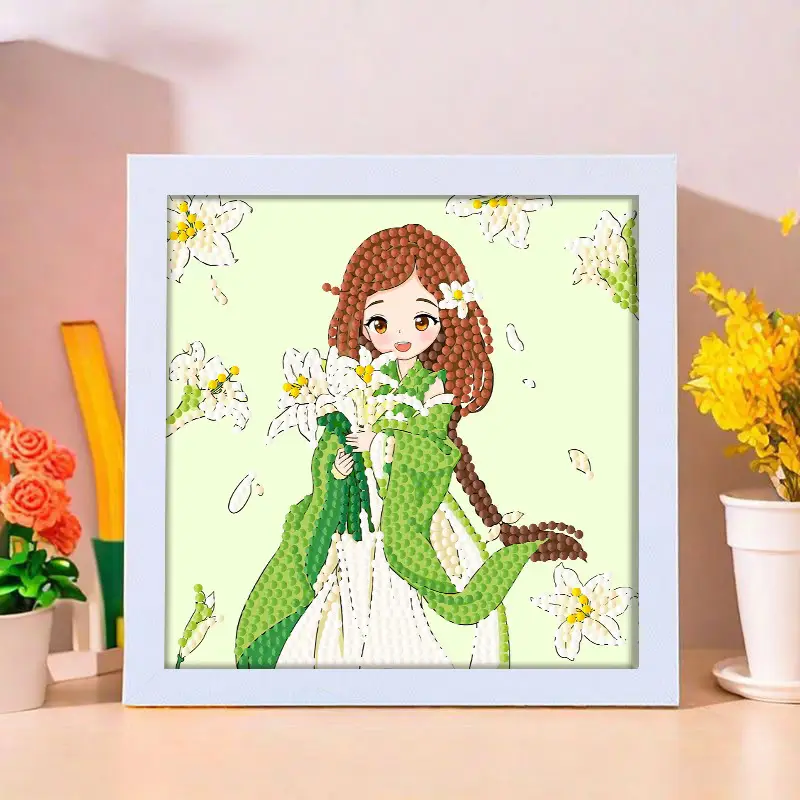 Star People Diamond Painting DIY Handmade Material Package Kidsren's Cartoon Cute Educational Decorative Ornaments with Photo Frame