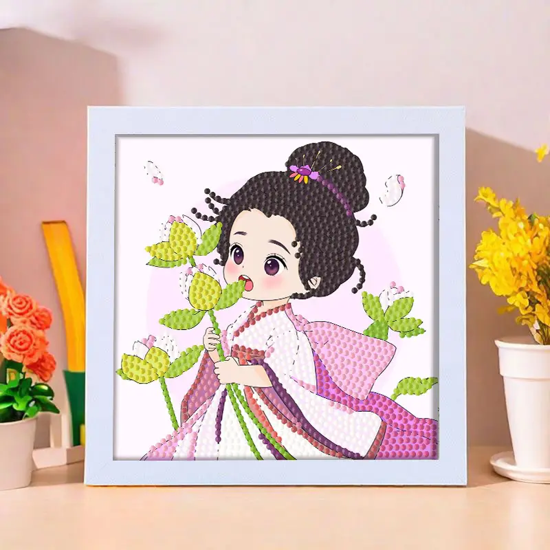 Star People Diamond Painting DIY Handmade Material Package Kidsren's Cartoon Cute Educational Decorative Ornaments with Photo Frame