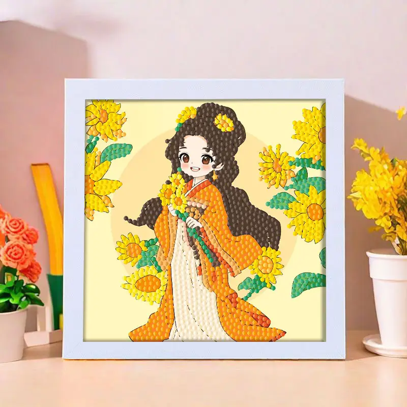 Star People Diamond Painting DIY Handmade Material Package Kidsren's Cartoon Cute Educational Decorative Ornaments with Photo Frame