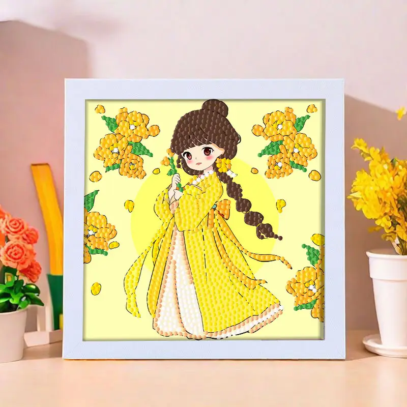 Star People Diamond Painting DIY Handmade Material Package Kidsren's Cartoon Cute Educational Decorative Ornaments with Photo Frame