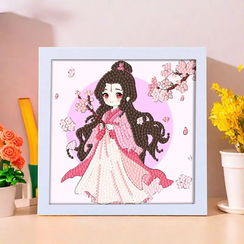Star People Diamond Painting DIY Handmade Material Package Kidsren's Cartoon Cute Educational Decorative Ornaments with Photo Frame