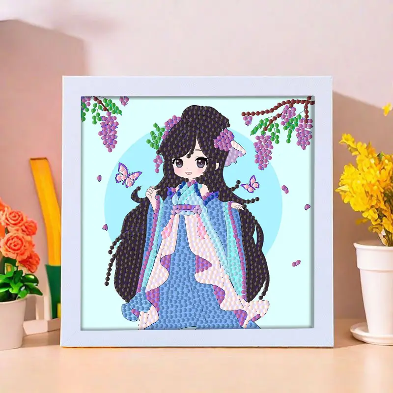 Star People Diamond Painting DIY Handmade Material Package Kidsren's Cartoon Cute Educational Decorative Ornaments with Photo Frame