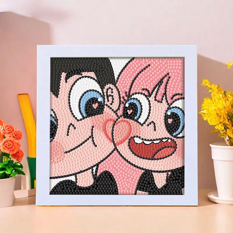 Star People Diamond Painting DIY Handmade Material Package Kidsren's Cartoon Cute Educational Decorative Ornaments with Photo Frame