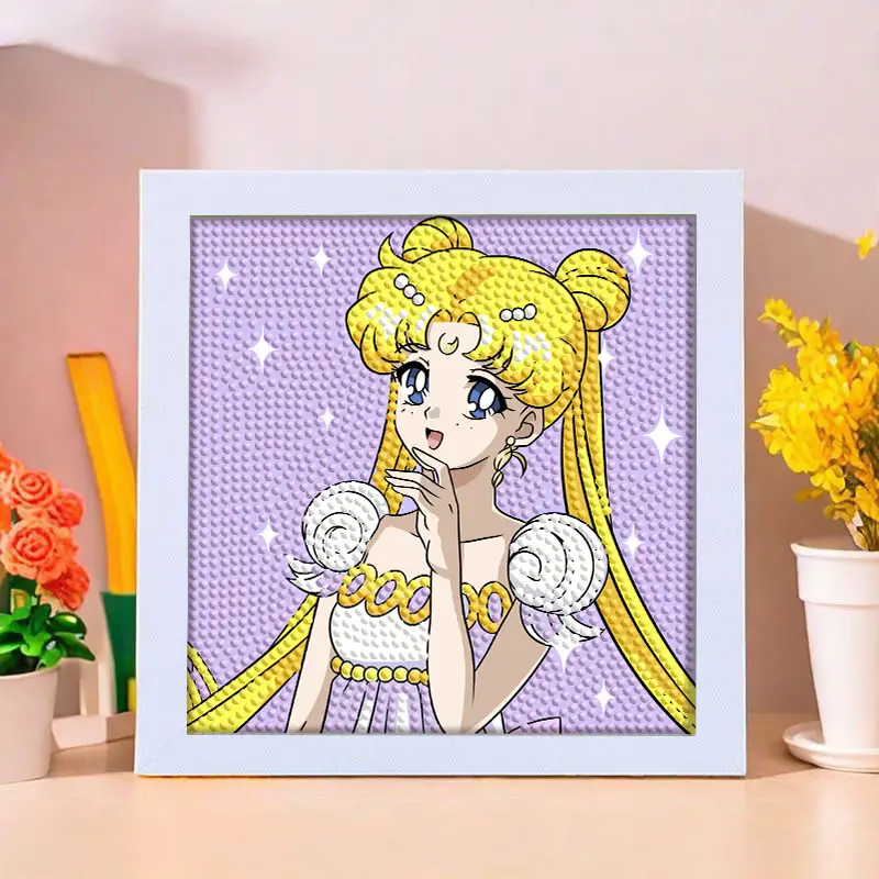 Star People Diamond Painting DIY Handmade Material Package Kidsren's Cartoon Cute Educational Decorative Ornaments with Photo Frame