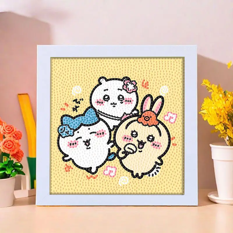 Star People Diamond Painting DIY Handmade Material Package Kidsren's Cartoon Cute Educational Decorative Ornaments with Photo Frame