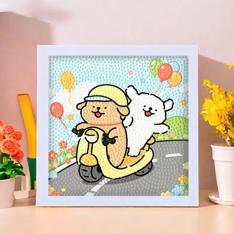 Star People Diamond Painting DIY Handmade Material Package Kidsren's Cartoon Cute Educational Decorative Ornaments with Photo Frame
