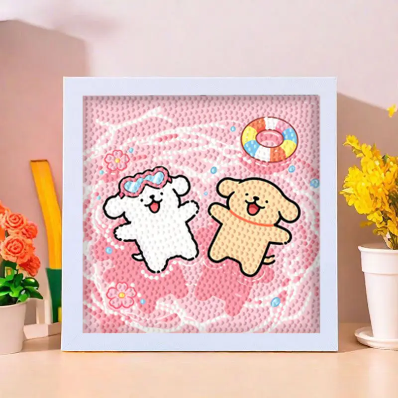 Star People Diamond Painting DIY Handmade Material Package Kidsren's Cartoon Cute Educational Decorative Ornaments with Photo Frame