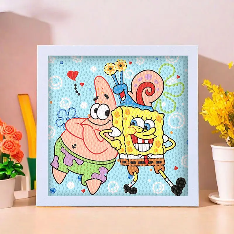 Star People Diamond Painting DIY Handmade Material Package Kidsren's Cartoon Cute Educational Decorative Ornaments with Photo Frame