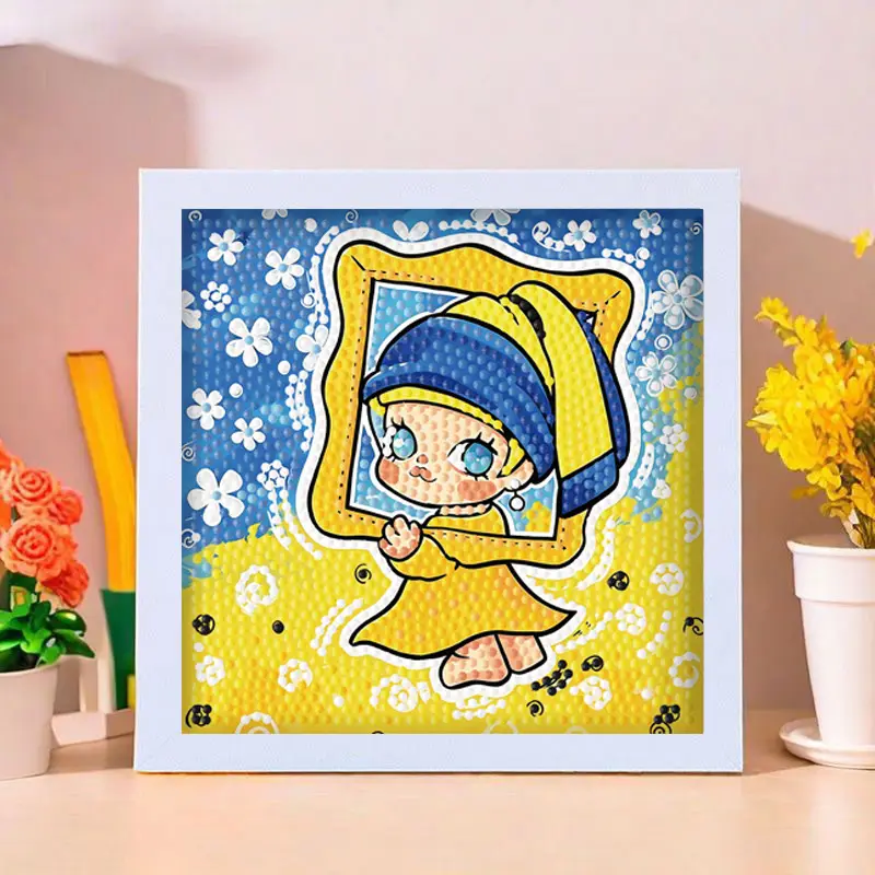 Star People Diamond Painting DIY Handmade Material Package Kidsren's Cartoon Cute Educational Decorative Ornaments with Photo Frame