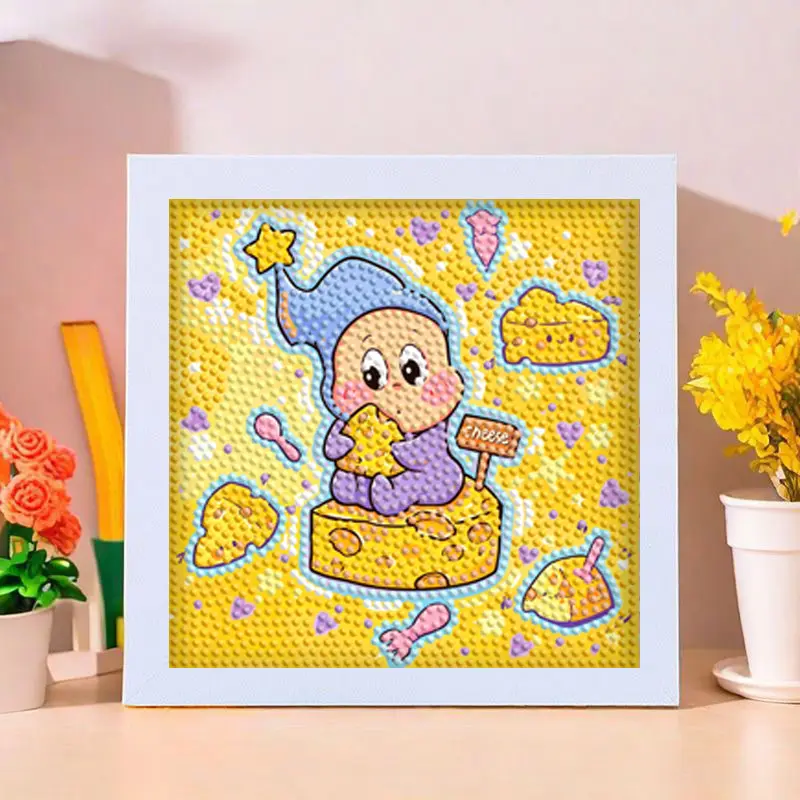 Star People Diamond Painting DIY Handmade Material Package Kidsren's Cartoon Cute Educational Decorative Ornaments with Photo Frame
