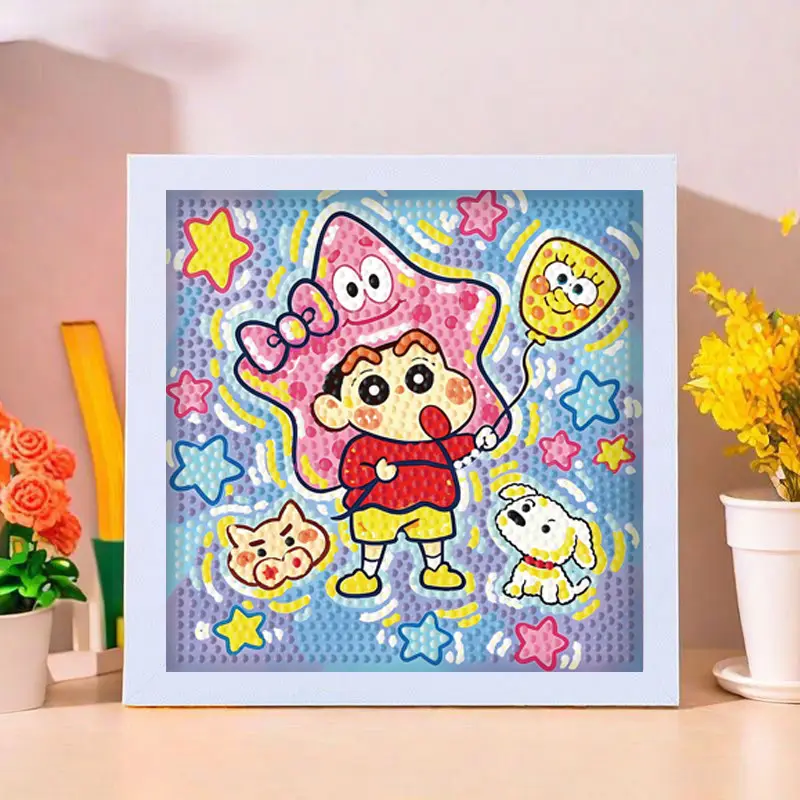 Star People Diamond Painting DIY Handmade Material Package Kidsren's Cartoon Cute Educational Decorative Ornaments with Photo Frame