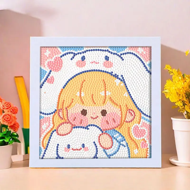 Star People Diamond Painting DIY Handmade Material Package Kidsren's Cartoon Cute Educational Decorative Ornaments with Photo Frame