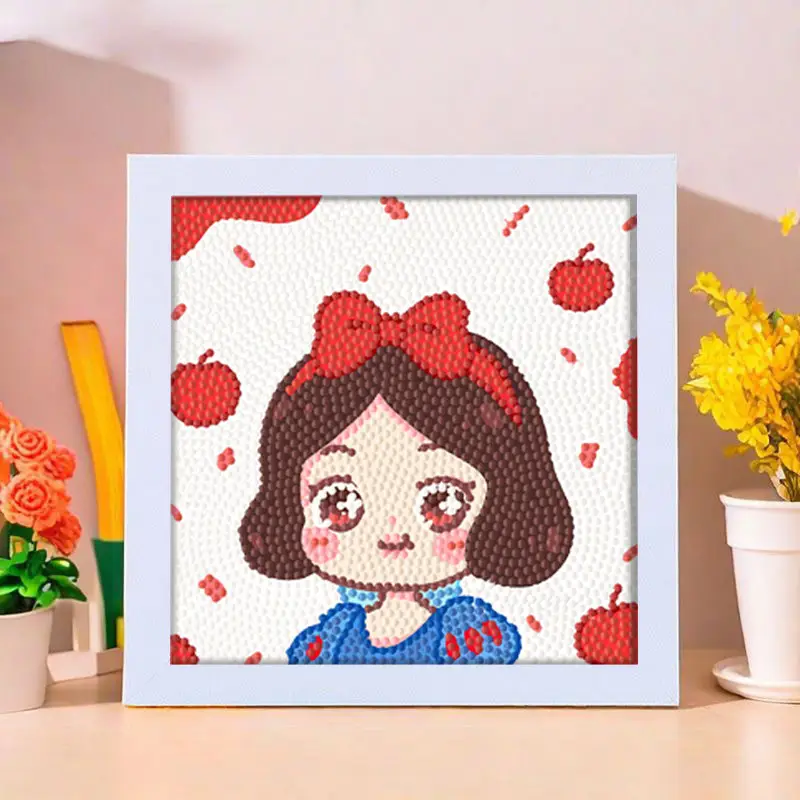 Star People Diamond Painting DIY Handmade Material Package Kidsren's Cartoon Cute Educational Decorative Ornaments with Photo Frame
