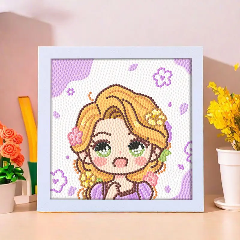Star People Diamond Painting DIY Handmade Material Package Kidsren's Cartoon Cute Educational Decorative Ornaments with Photo Frame