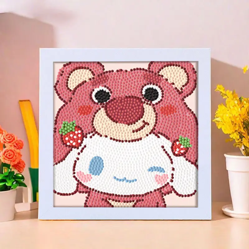 Star People Diamond Painting DIY Handmade Material Package Kidsren's Cartoon Cute Educational Decorative Ornaments with Photo Frame