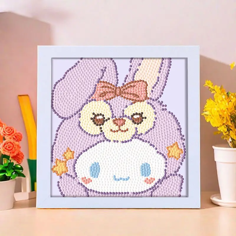Star People Diamond Painting DIY Handmade Material Package Kidsren's Cartoon Cute Educational Decorative Ornaments with Photo Frame