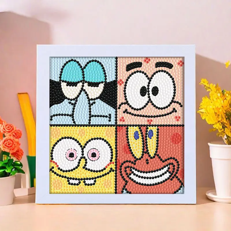 Star People Diamond Painting DIY Handmade Material Package Kidsren's Cartoon Cute Educational Decorative Ornaments with Photo Frame