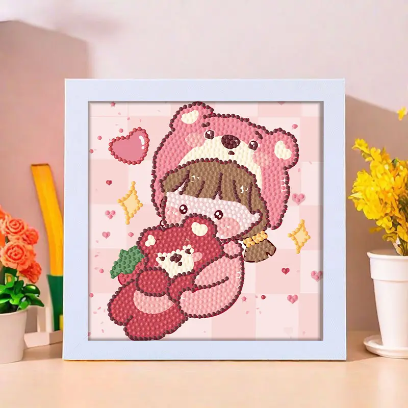 Star People Diamond Painting DIY Handmade Material Package Kidsren's Cartoon Cute Educational Decorative Ornaments with Photo Frame