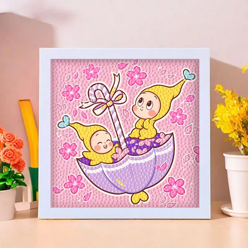 Star People Diamond Painting DIY Handmade Material Package Kidsren's Cartoon Cute Educational Decorative Ornaments with Photo Frame