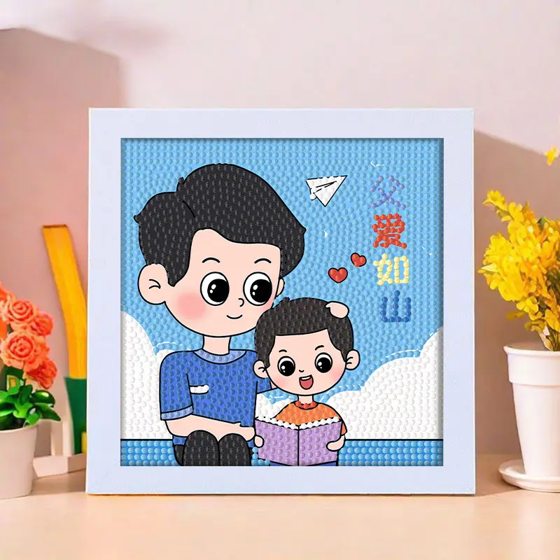 Star People Diamond Painting DIY Handmade Material Package Kidsren's Cartoon Cute Educational Decorative Ornaments with Photo Frame