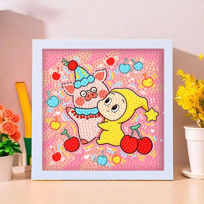Star People Diamond Painting DIY Handmade Material Package Kidsren's Cartoon Cute Educational Decorative Ornaments with Photo Frame