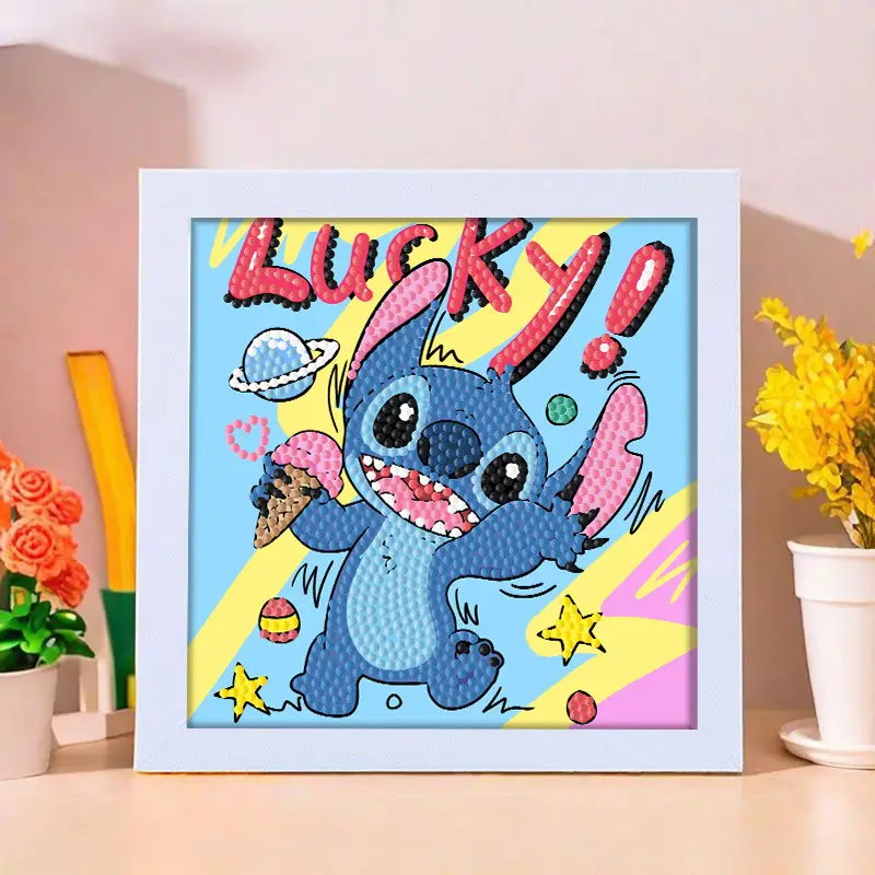 Star People Diamond Painting DIY Handmade Material Package Kidsren's Cartoon Cute Educational Decorative Ornaments with Photo Frame