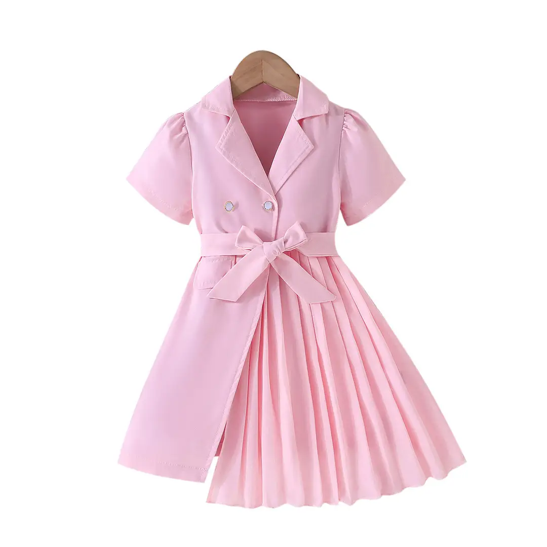 2026 European and American Cross-Border New Fashion Dress with Chiffon Belt, Suit-Style Puff Sleeve Dress Manufacturer