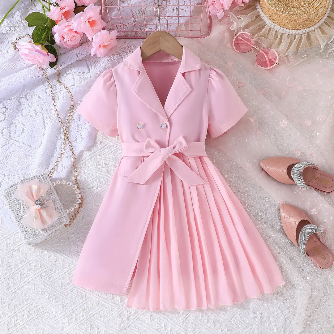 2026 European and American Cross-Border New Fashion Dress with Chiffon Belt, Suit-Style Puff Sleeve Dress Manufacturer — feature 2