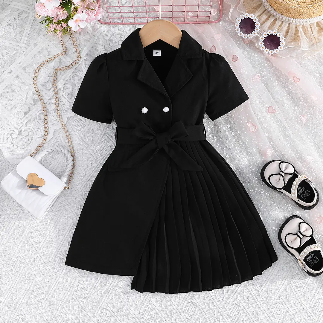 2026 European and American Cross-Border New Fashion Dress with Chiffon Belt, Suit-Style Puff Sleeve Dress Manufacturer — feature 23