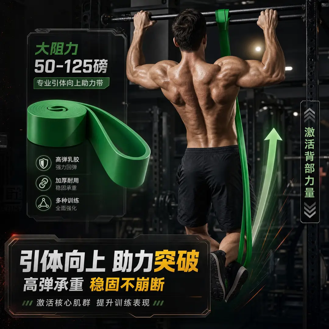 Fitness Resistance Bands for Men, Strength Training Elastic Bands, Pull-Up Assist Bands for Chest Muscle Training