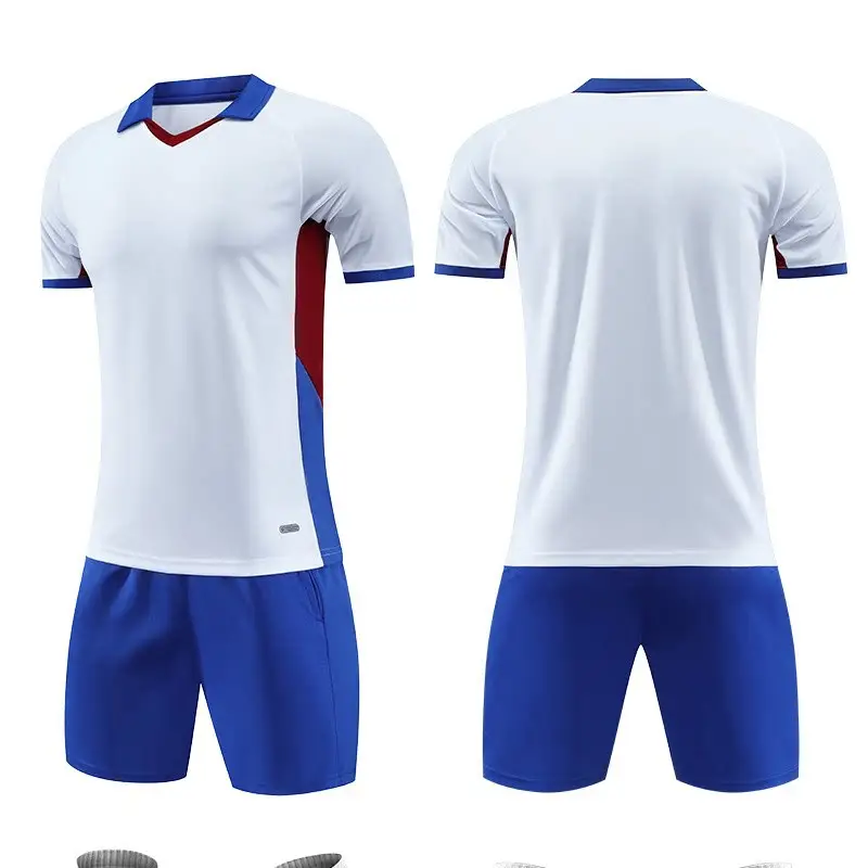 New Summer Football Uniform Set, Competition Training Uniform, Quick-Drying Sports Jersey Shorts, Team Custom Printing of Text and Numbers