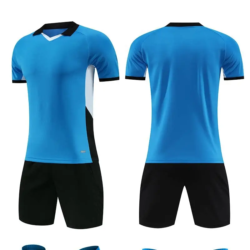 New Summer Football Uniform Set, Competition Training Uniform, Quick-Drying Sports Jersey Shorts, Team Custom Printing of Text and Numbers